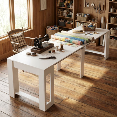 White Craft & Sewing Tables | Sewing Machine Table & Desk